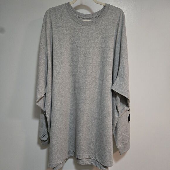 Carhartt Mens  4XL Gray Spell Out‎ Logo Loose Fit K231 Long Sleeve T Shirt EUC - Picture 1 of 5